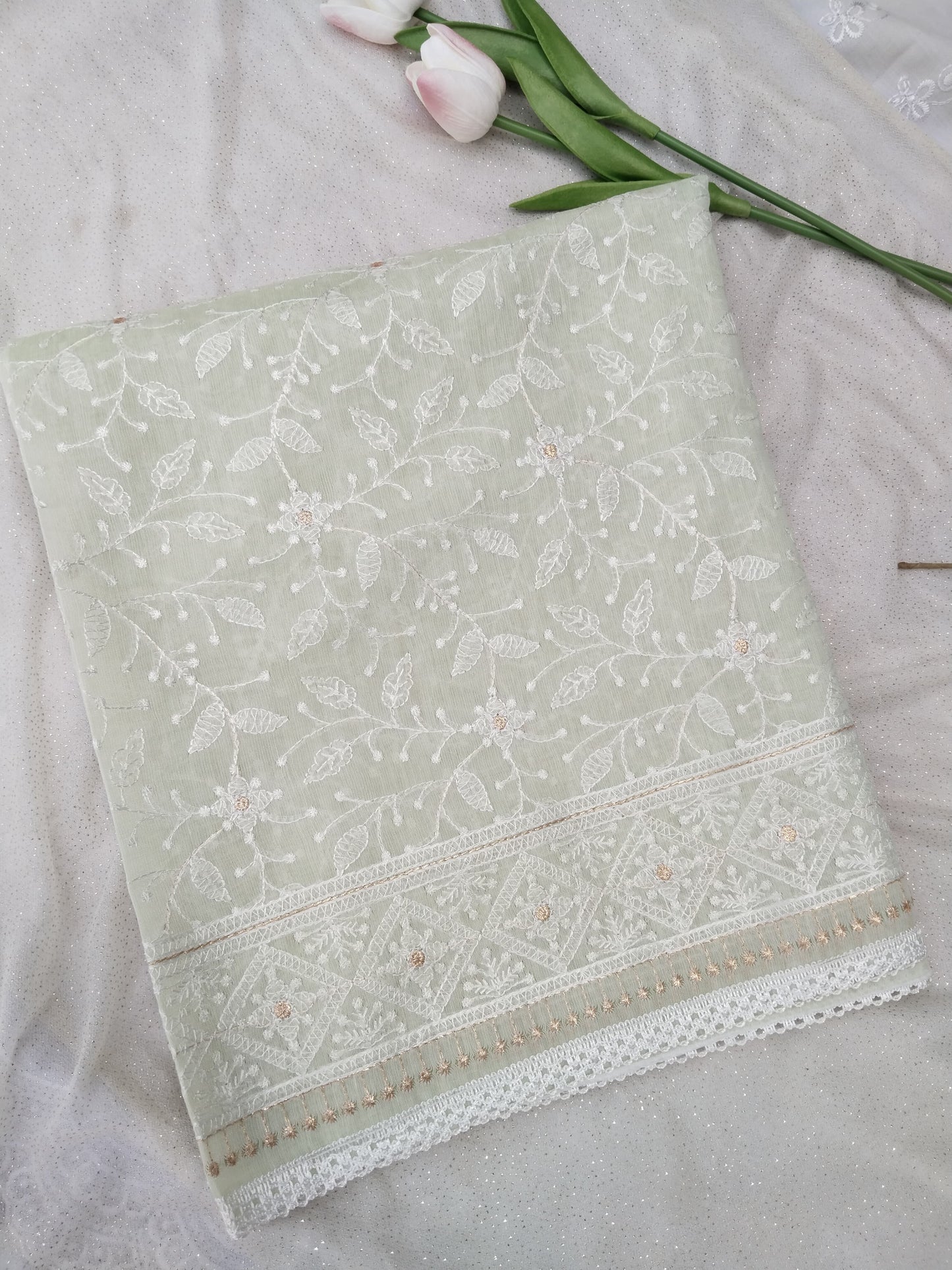 Embroidery Shawl light parrot