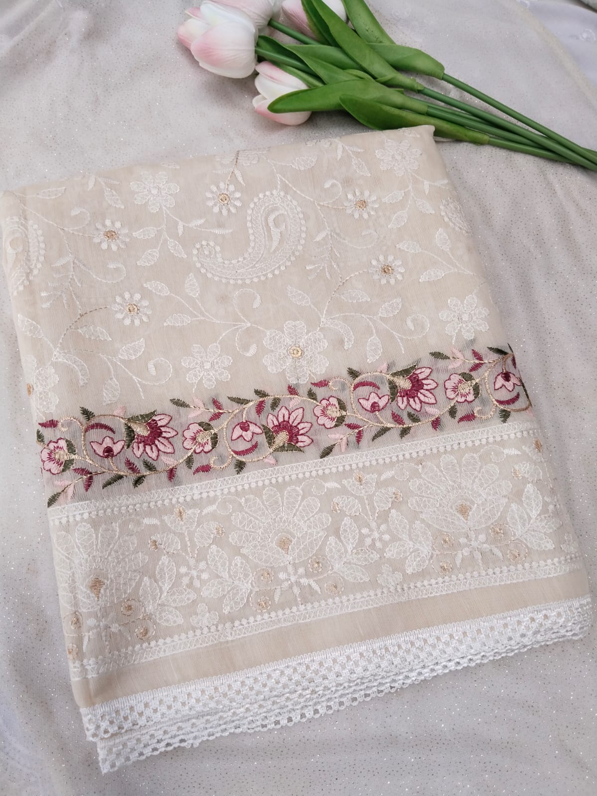 Embroidery Shawl Floral